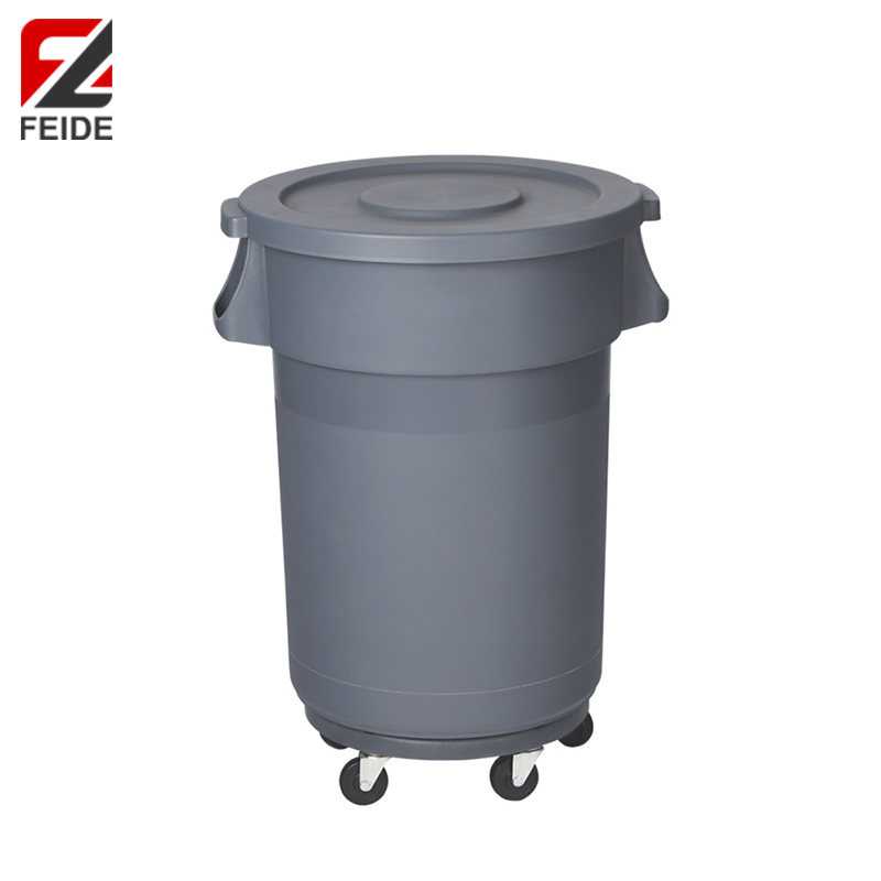 CGC-02-W  80L 120L 168L圓形垃圾儲(chǔ)物桶帶輪